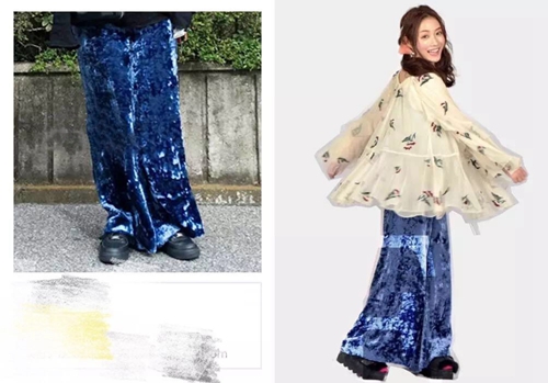 校閲ガール 石原さとみ着用・クラッシュベロアワイドパンツ