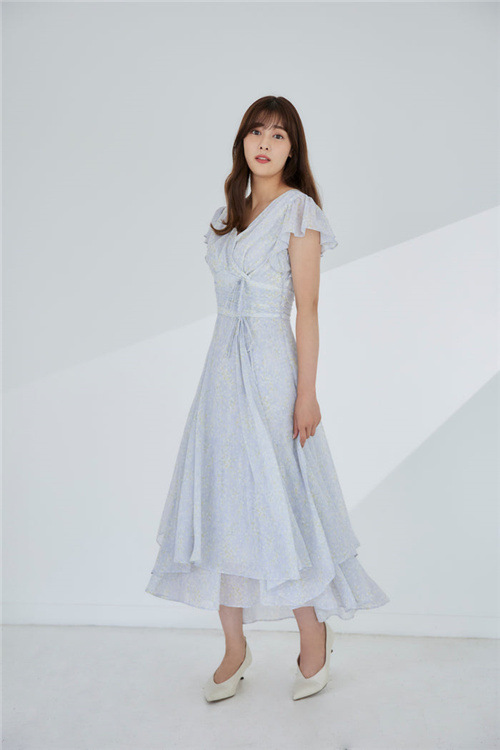 小嶋陽菜Le Negresco Floral Dress  lavender honey