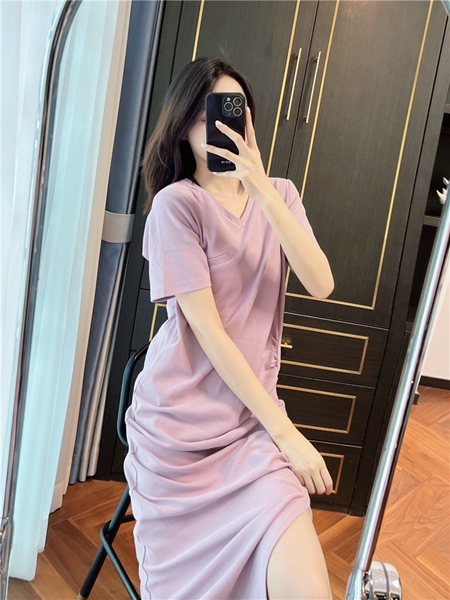 Relaxed T-Shirt Long Dress,レディース