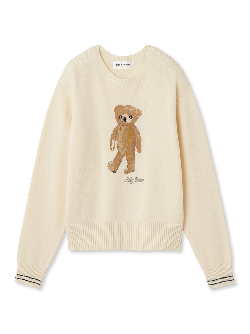 LILY BROWN同型 Lily Bearニットプルオーバー2023AW LWNT234213,レディース