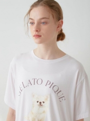 gelato pique同型　DOG柄ワンポイントTシャツ＆ショートパンツSET（タグなし）