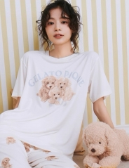 トイプードルワンポイントTシャツ＆ロングパンツSET