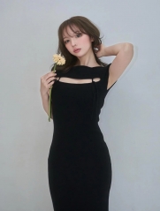 Bebe ribbon knit dress