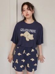 ベアワンポイントTシャツ&ショートパンツセット
