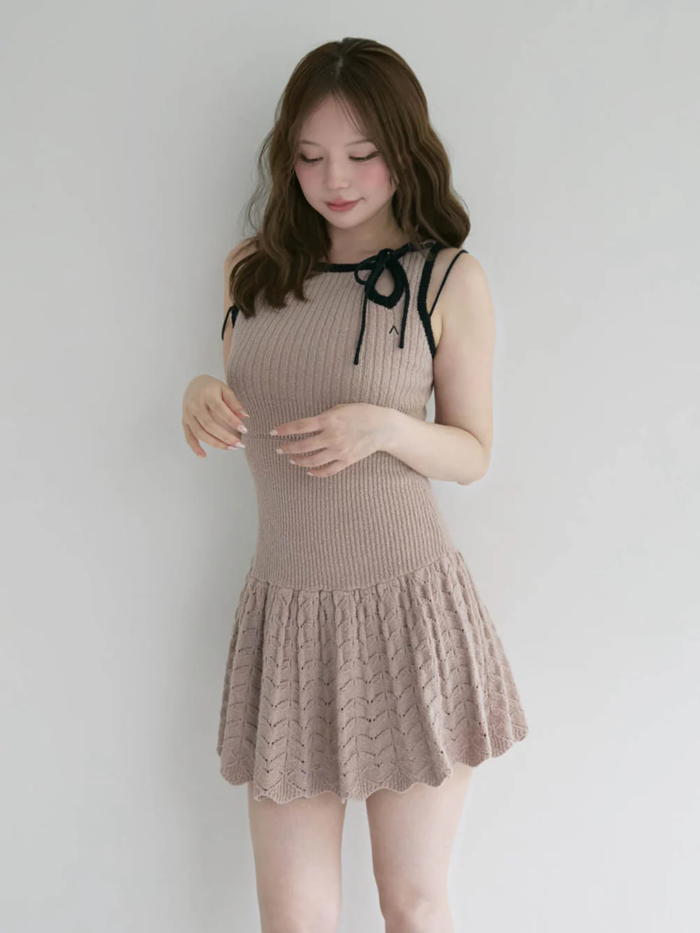 Heart crochet mini dress