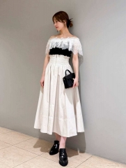 フロントジップフレアスカート